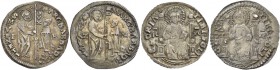 Marco Barbarigo doge LXXIII, 1485-1486. Lotto di due monete. Marcello o mezza lira (2). CNI 10, 15. Paolucci 2.
 Mediamente BB