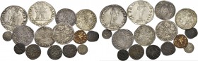 Agostino Barbarigo doge LXXIV, 1486-1501. Lotto di quindici monete. Mocenigo o lira (2). CNI 89, 105. Paolucci 2. Marcello o mezza lira (5). CNI 1, 18...