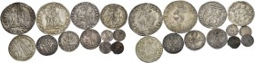 Leonardo Loredan doge LXXV, 1501-1521. Lotto di dodici monete. Mocenigo o lira (2). CNI 5, 52. Paolucci 3. Marcello o mezza lira (2). CNI 22, 57. Paol...