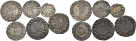 Francesco Venier doge LXXXI, 1554-1556. Lotto di sei monete. Da 4 soldi. CNI 22. Paolucci 8. Da 2 soldi. CNI 27. Paolucci 9. Bezzo. CNI 63. Paolucci 1...