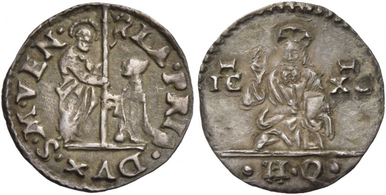 Lorenzo Priuli doge LXXXII, 1556-1559. Da 2 soldi, AR 0,51 g. LA PRIO DVX S M VE...