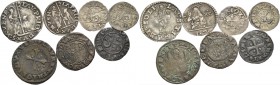 Lorenzo Priuli doge LXXXII, 1556-1559. Lotto di sette monete. Da 4 soldi. CNI –. Paolucci 6. Da 2 soldi. CNI 41. Paolucci 7. Bezzo (2). CNI 62, 65. Pa...