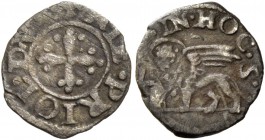 Gerolamo Priuli doge LXXXIII, 1559-1567. Bezzo di doppio peso, AR 0,46 g. + HIE PRIOLO DVX Croce pisana. Rv. + IN HOC S [VINCIT] Leone alato, gradient...