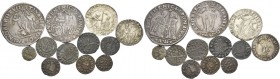Nicolò da Ponte doge LXXXVII, 1578-1585. Lotto di dodici monete. Mezzo scudo da 4 lire o 80 soldi. CNI 109. Paolucci 5. Quarto di scudo da 2 lire o 40...