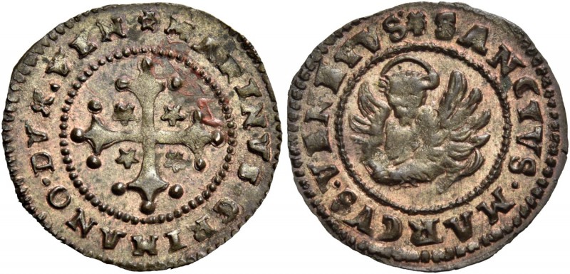 Marino Grimani doge LXXXIX, 1595-1605. Sesino nuovo, Mist. 1,24 g. + MARINVS GRI...