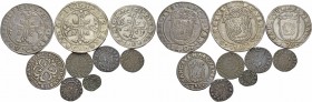 Antonio Priuli doge XCIV, 1618-1623. Lotto di nove monete. Scudo della croce (2). CNI 62, 93. Paolucci 16. Mezzo scudo della croce. CNI 9. Paolucci 17...