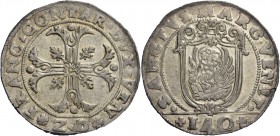 Francesco Contarini doge XCV, 1623-1624. Scudo della croce, AR 31,70 g. FANC CONTAR DVX VEN Croce ornata e fogliata, accantonata da quattro foglie di ...