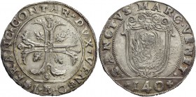 Francesco Contarini doge XCV, 1623-1624. Scudo della croce, AR 31,75 g. FANC CONTAR DVX VEN Croce ornata e fogliata, accantonata da quattro foglie di ...