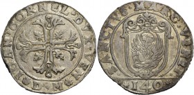 Giovanni I Corner doge XCVI, 1625-1629. Scudo della croce, AR 31,53 g. IOAN CORNEL DVX VEN Croce ornata e fogliata, accantonata da quattro foglie di v...