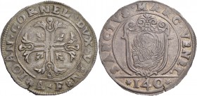 Giovanni I Corner doge XCVI, 1625-1629. Scudo della croce, AR 31,66 g. IOAN CORNEL DVX VEN Croce ornata e fogliata, accantonata da quattro foglie di v...