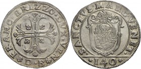 Francesco Erizzo doge XCVIII, 1631-1646. Scudo della croce, AR 31,67 g. FRANC ERIZZO DVX VEN Croce ornata e fogliata, accantonata da quattro foglie di...