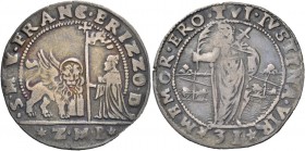 Francesco Erizzo doge XCVIII, 1631-1646. Quarto di ducato da 31 soldi, AR 6,70 g. S M VEN FRANC ERIZZO D Il Leone alato, a s., volto di fronte e con l...