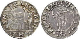 Francesco Erizzo doge XCVIII, 1631-1646. Ottavo di ducato da 15 soldi e mezzo, AR 3,40 g. S M V FRANC ERI D Il Leone alato, a s., volto di fronte e co...
