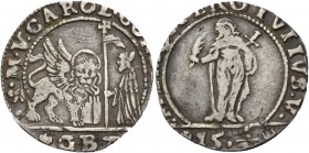Carlo Contarini doge C, 1655-1656. Ottavo di ducato da 15 soldi e mezzo, AR 2,61 g. S M V CAROL CONT DVX Il Leone alato, a s., volto di fronte e con l...