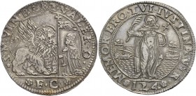 Bertucci Valier doge CII, 1656-1658. Ducato da 124 soldi, AR 27,85 g. S M VEN BERT VALER D Il Leone alato, a s., volto di fronte e con la zampa anteri...