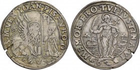 Giovanni Pesaro doge CIII, 1658-1659. Mezzo ducato da 62 soldi, AR 13,42 g. S M VEN IOAN PISAVRO D Il Leone alato, a s., volto di fronte e con la zamp...
