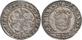 Domenico Contarini doge CIV, 1659-1675. Quarto di scudo della croce, AR 7,66 g. DOMINIC CONTAR DVX VENET Croce ornata e fogliata, accantonata da quatt...