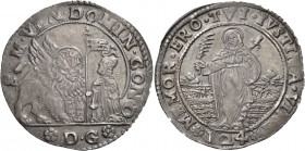 Domenico Contarini doge CIV, 1659-1675. Ducato da 124 soldi, AR 28,06 g. S M VEN DOMIN CON D Il Leone alato, a s., volto di fronte e con la zampa ante...