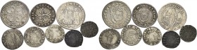 Domenico Contarini doge CIV, 1659-1675. Lotto di otto monete. Mezzo scudo della croce. CNI 11. Paolucci 7. Quarto di scudo della croce. CNI 35. Paoluc...