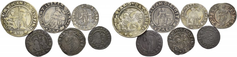 Marc’Antonio Giustinian doge CVII, 1684-1688. Lotto di sei monete. Quarto di duc...