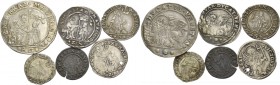 Francesco Morosini ”il Peloponnesiaco” doge CVIII, 1688-1694. Lotto di sei monete. Ducato. CNI 18. Paolucci 12. Quarto di ducato. CNI 40. Paolucci 14....