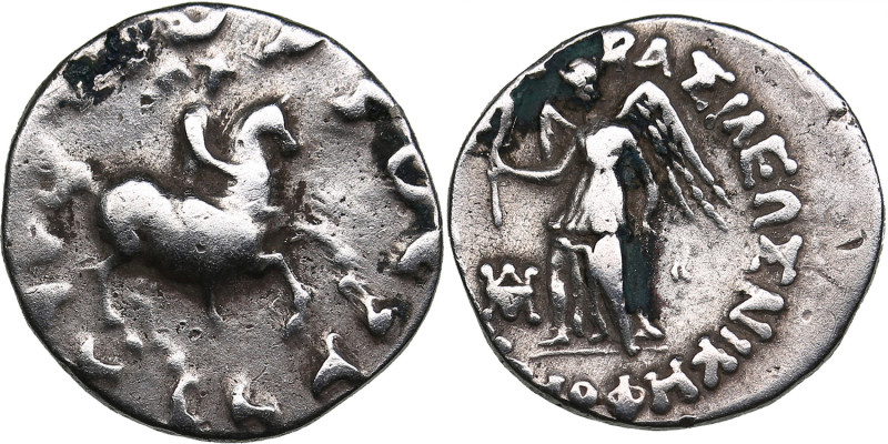 Baktria, Indo-Greek Kingdom. AR Drachm - Antimachos II Nikephoros. Circa 174-165...