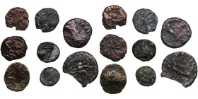 Greek, Indo-Greek, Indo-Skythian Æ-AR coins 9-16mm (8)
Various condition.