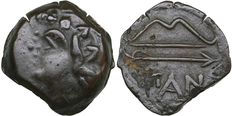 Cimmerian Bosporus, Panticapaeum (Pantikapaion) Æ Circa 304-250 BC.
4.06g. 17mm....