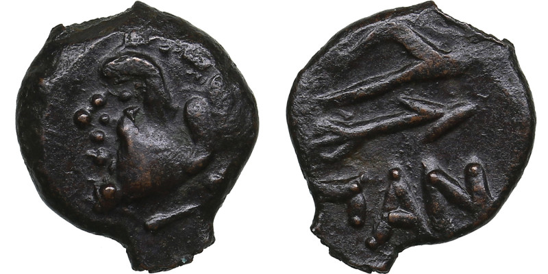 Cimmerian Bosporus, Panticapaeum (Pantikapaion) Æ Circa 304-250 BC.
1.69g. 14mm....