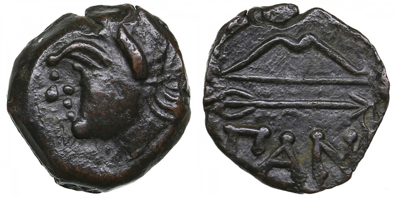 Cimmerian Bosporus, Panticapaeum (Pantikapaion) Æ Circa 304-250 BC.
2.37g. 14mm....