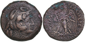Ptolemaic Kings of Egypt. Æ Tritartemorion - Ptolemy II Philadelphos (281-246 BC)
10.00g. 24mm. F/VF Head of Herakles right, wearing lion skin/ Eagle ...