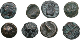 Greek Æ coins 10-11mm (4)
Various condition.