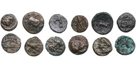 Greek Æ coins 12-15mm (6)
Various condition.