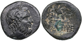 Paphlagonia, Amastris. Æ Mithradates VI time. Circa 95-90 BC.
7.49g. 23mm. VF/VF Laureate head of Zeus right / Eagle standing left, AMAΣTPE. GHC 7, 36...