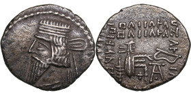 Parthian Kingdom AR Drachm - Pacorus I (AD 78-120)
3.45g. 19mm. VF/VF Bust left/ Archer seated right on throne.