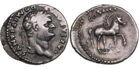 Roman Empire AR Denarius - Domitian, as Caesar (AD 69-81)
3.24g. 20mm. VF/XF Very attractive specimen with beautiful old toning and remained luster. C...