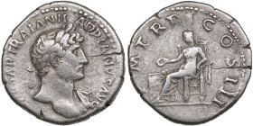 Roman Empire AR Denarius - Hadrian (AD 117-138)
3.47g. 18mm. VF/VF IMP TRAIAN HADRIANVS AVG/ P M TR P COS III.