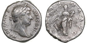 Roman Empire AR Denarius - Hadrian (AD 117-138)
3.65g. 17mm. VF/F HADRIANVS AVG COS III P P.