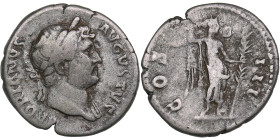 Roman Empire AR Denarius - Hadrian (AD 117-138)
3.14g. 19mm. F/F