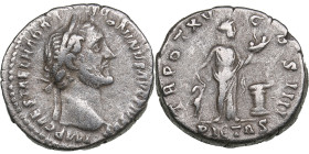 Roman Empire AR Denarius - Antoninus Pius (AD 138-161)
3.55g. 18mm. VF/VF IMP CAES T AEL HADR ANTONINVS AVG PIVS PP/ TR POT XV COS IIII / PIETAS, Piet...