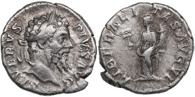 Roman Empire AR Denarius - Septimius Severus (AD 193-211)
2.85g. 19mm. VF/VF SEVERVS PIVS AVG/ LIBERALITAS AVG VI, Liberalitas.
