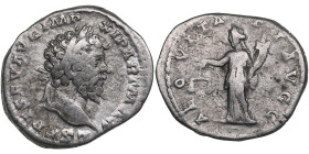 Roman Empire AR Denarius - Septimius Severus (AD 193-211)
3.00g. 18mm. VF/F L SEPT SEV AVG IMP XI PART MAX/ AEQVITATI AVGG, Aequitas standing to left.