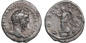 Roman Empire AR Denarius - Septimius Severus (AD 193-211)
2.70g. 19mm. VF/VF L SEPT SEV AVG IMP XI PART MAX/ COS II P P, Victory advancing left.