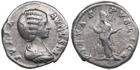 Roman Empire AR Denarius - Julia Domna (wife of S. Severus) (AD 193-217)
3.50g. 18mm. VF/F 