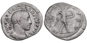 Roman Empire AR Denarius - Severus Alexander (AD 222-235)
2.49g. 20mm. VF/F