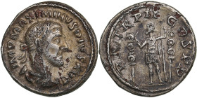 Roman Empire Fourrée Denarius - Maximinus Thrax (AD 235-238)
2.58g. 19mm. VF/VF IMP MAXIMIANVS PIVS AVG/ PM TR P II COS PP, Maximinus standing front. ...