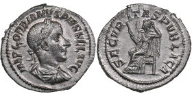 Roman Empire AR Denarius - Gordian III (AD 238-244)
2.73g. 21mm. UNC/UNC Magnificent lustrous specimen. Very beautiful coin. IMP GORDIANVS PIVS FEL AV...