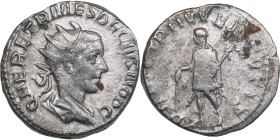Roman Empire AR Antoninianus - Herennius Etruscus, as Caesar (AD 250-251)
3.70g. 21mm. VF/VF- Q HER ETR MES DECIVS NOB C/  PRINCIPI IVVENTVTIS Herenni...