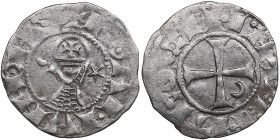 Crusader Kings of Antioch AR Denier - King Bohemond III (1162-1201)
1.02g. XF/VF Metcalf S. 125 ff., Tf. 16, 17; Malloy u. a. S. 214, 65.