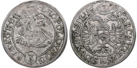 Austria 3 Kreuzer 1670 - Leopold I (1657-1705)
1.56g. AU/XF-